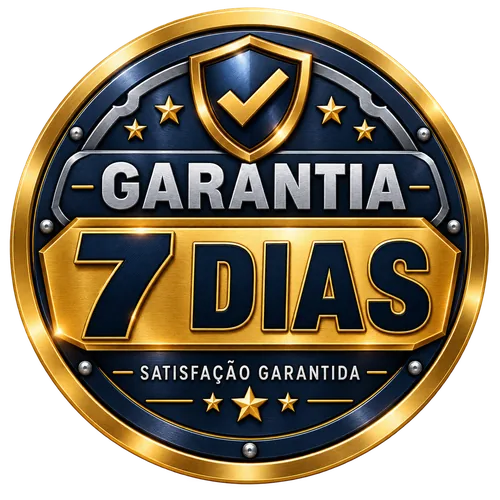Selo de garantia de 7 dias de satisfação garantida